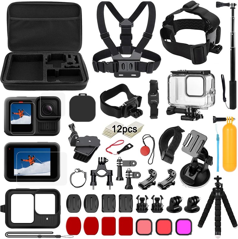SGIP Accessories for GoPro Hero 13 Black, Waterproof Protective Cover Housing Bike Mount Selfie Stick, Accessory Set for GoPro Hero 13 - Image 1